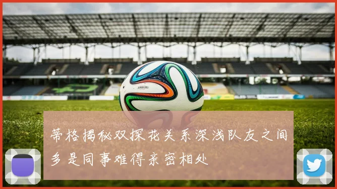 蒂格揭秘双探花关系深浅队友之间多是同事难得亲密相处